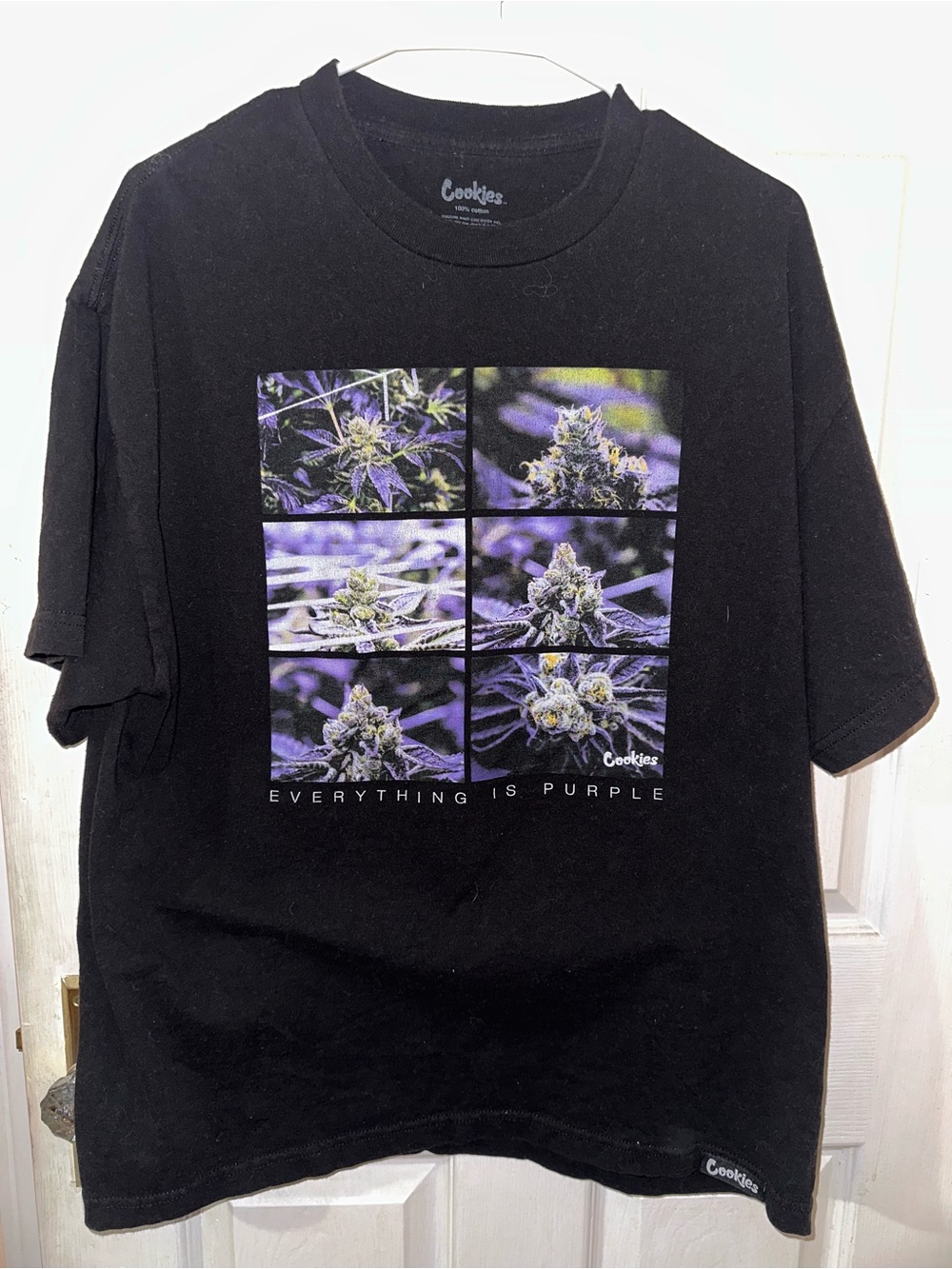 Cookies Men's 'Everything Is Purple' Black Short Sleeve Graphic Tee